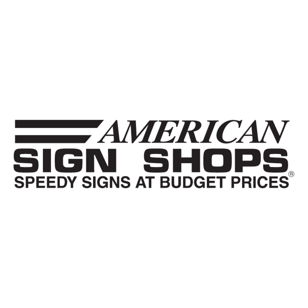 American,Sign,Shops