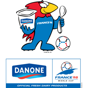 Danone sponsor of Worldcup 98 Logo