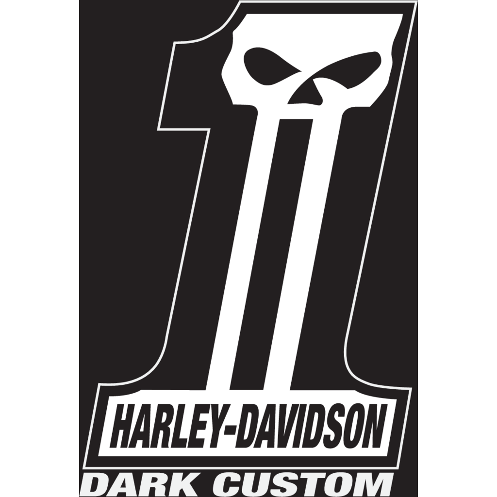 Harley Davidson Dark Custom Logo Vector Logo Of Harley Davidson Dark
