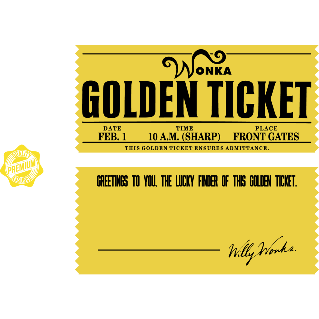 Logo, Food, United States, Wonka Golden Ticket