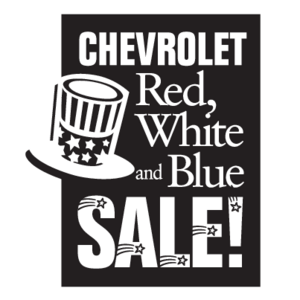 Chevrolet Red White and Blue Sale Logo