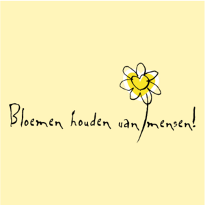 Bloemen houden van mensen Logo