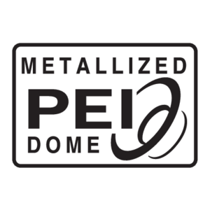 Metallized PEI Dome Logo
