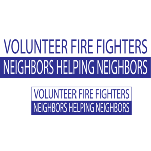 Volunteer Firefighters Neighbors Helping Neighbors Logo