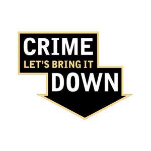 Crime let's bring it down Logo