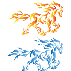 Red fire horse Logo