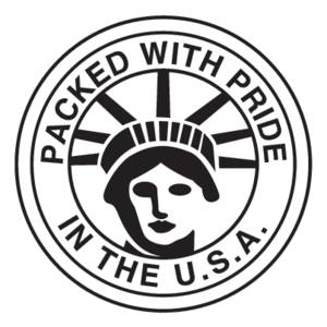 Packed with pride in the USA Logo