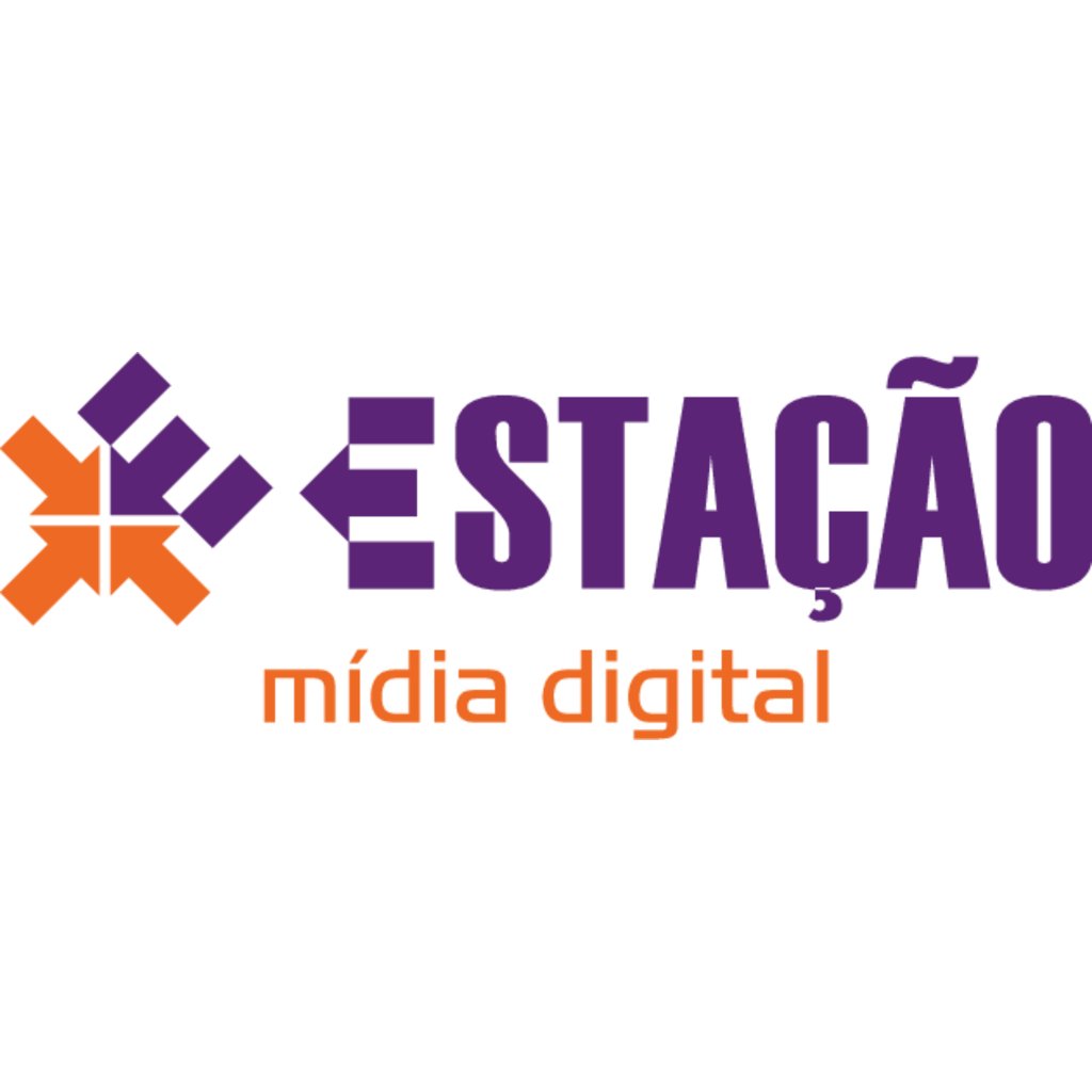 Estação, Mídia, Digital, Logo, Design