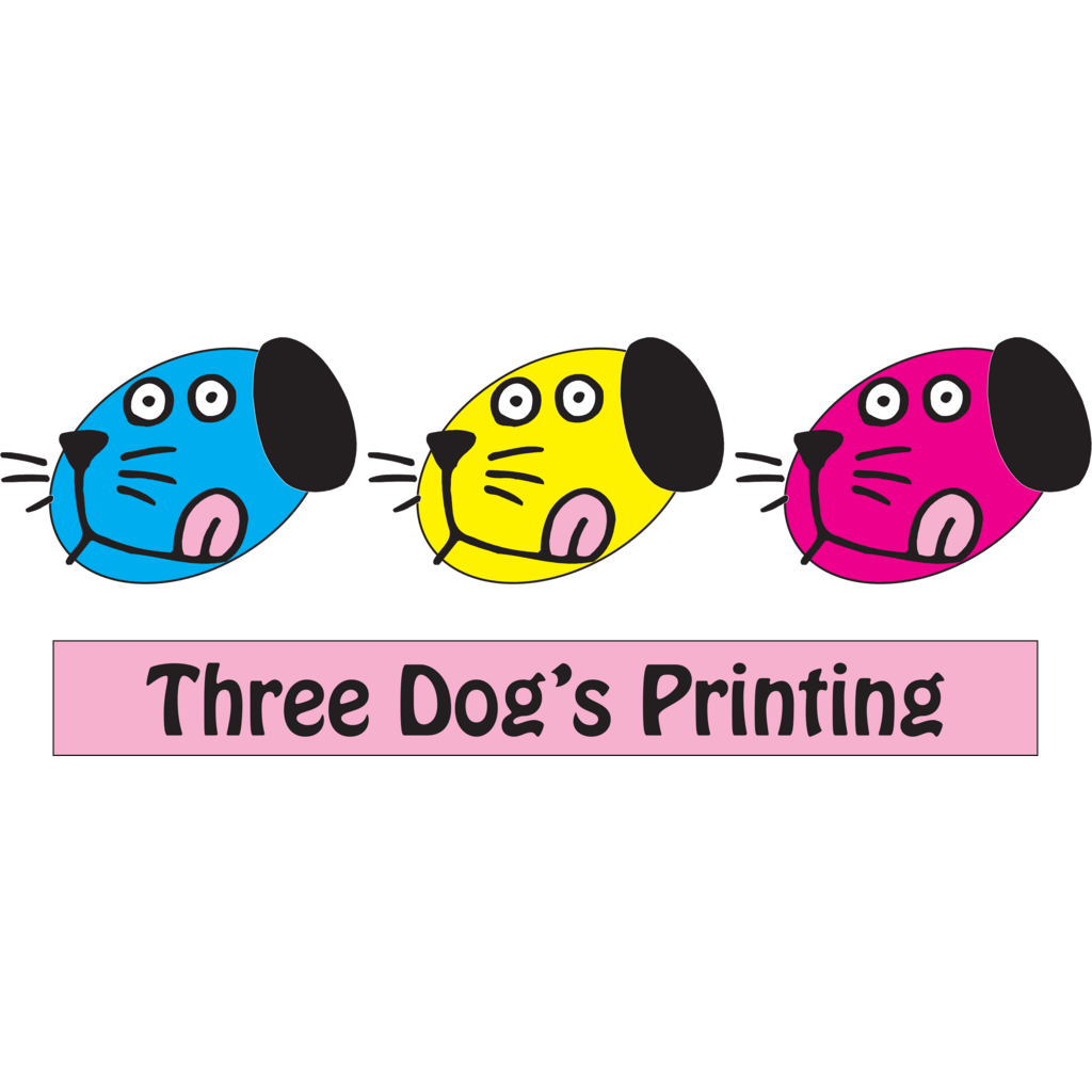 Logo, Unclassified, United States, Three Dogs Printing 3 Dogs Printing